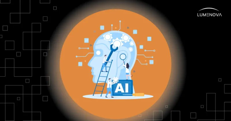 AI governance platform concept with experts managing machine intelligence