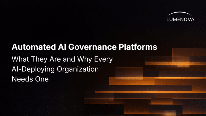 Lumenova AI thumbnail about the full, continuous AI governance lifecycle from inventory and risk assessment through pre-deployment evaluations and production monitoring